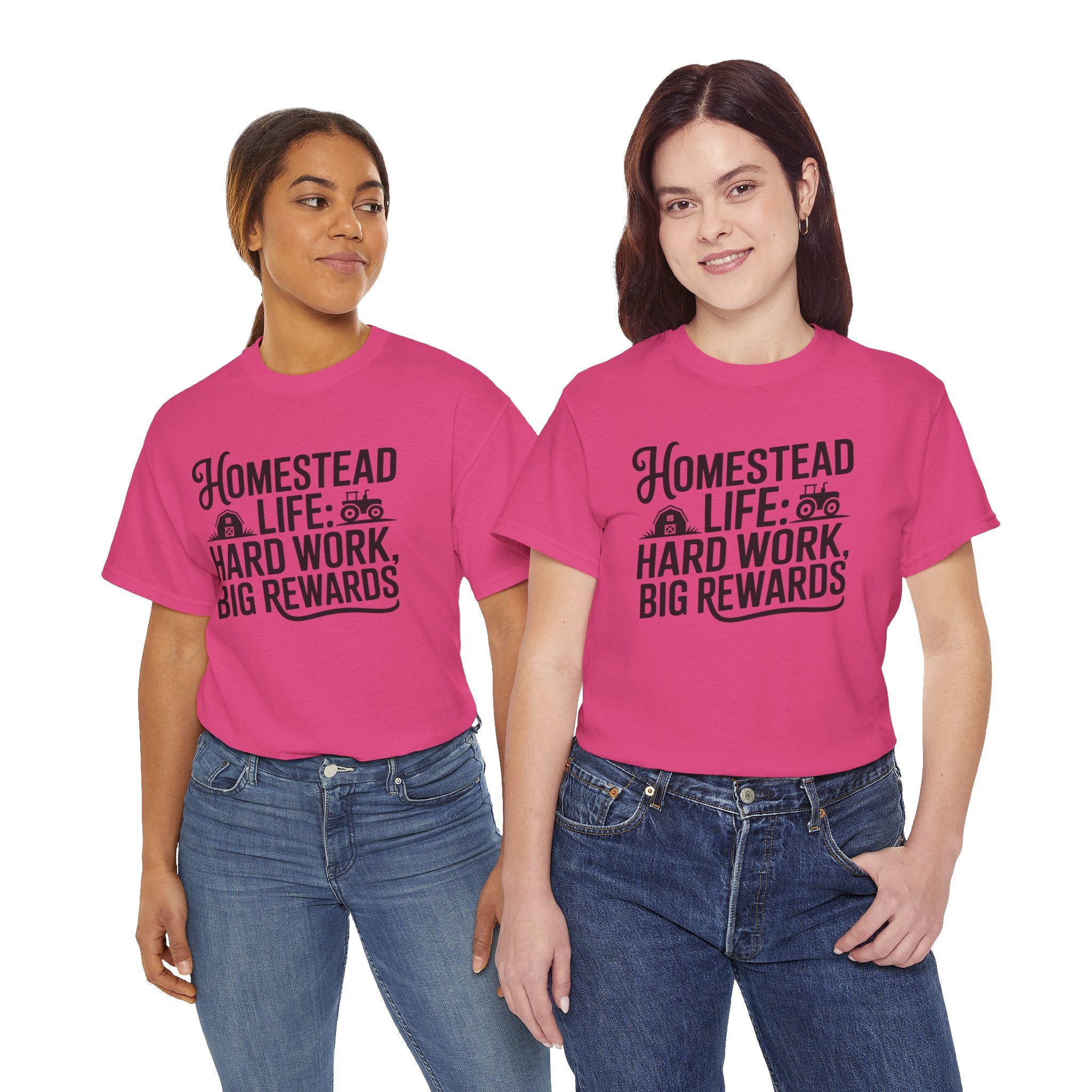 Homestead Life T-Shirt — “Homestead Life: Hard Work, Big Rewards” Farm Tee