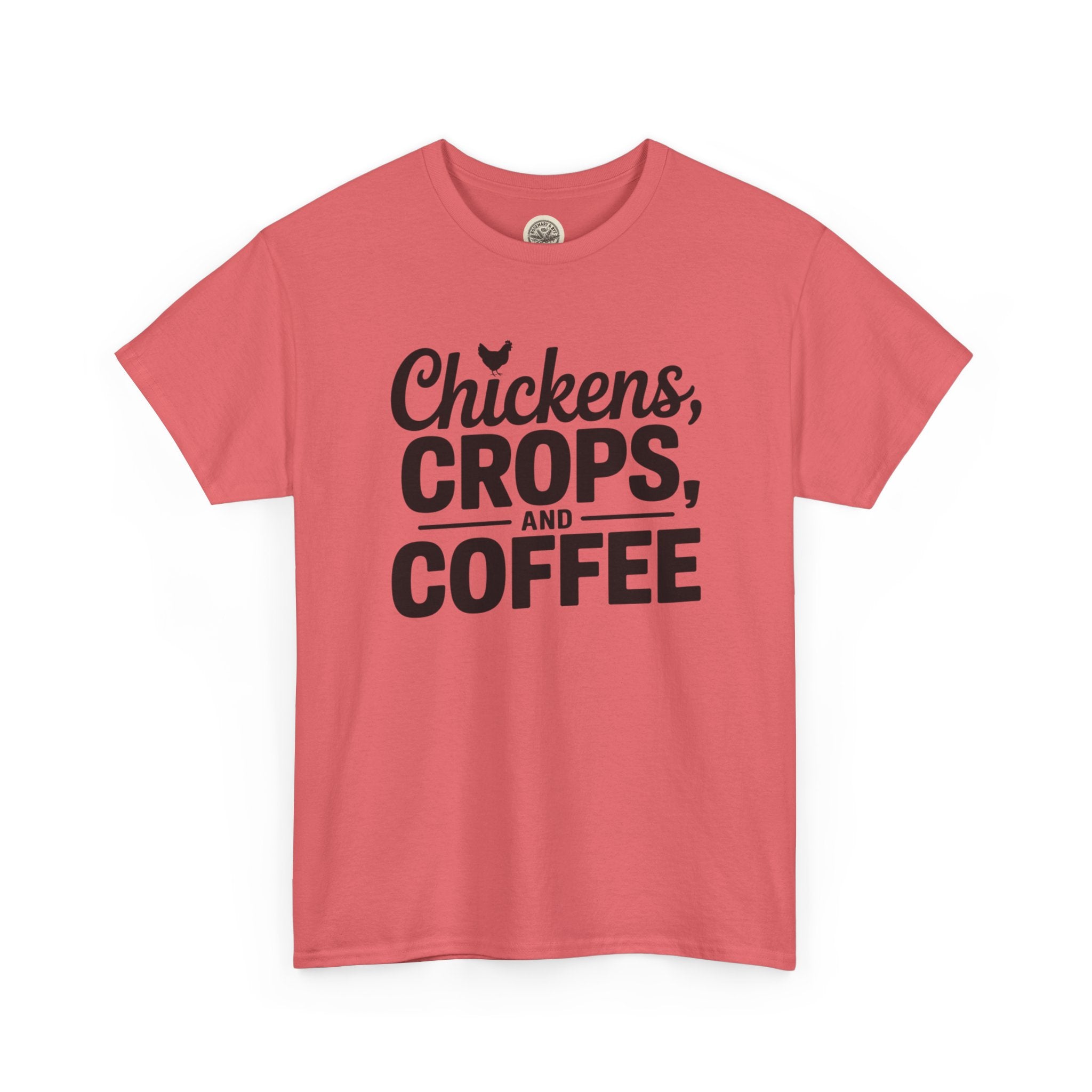 Chickens, Crops and Coffee Tee — Farm Life Graphic T-Shirt