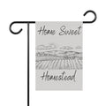 Home Sweet Homestead Garden Flag — Rustic Farmhouse House Banner