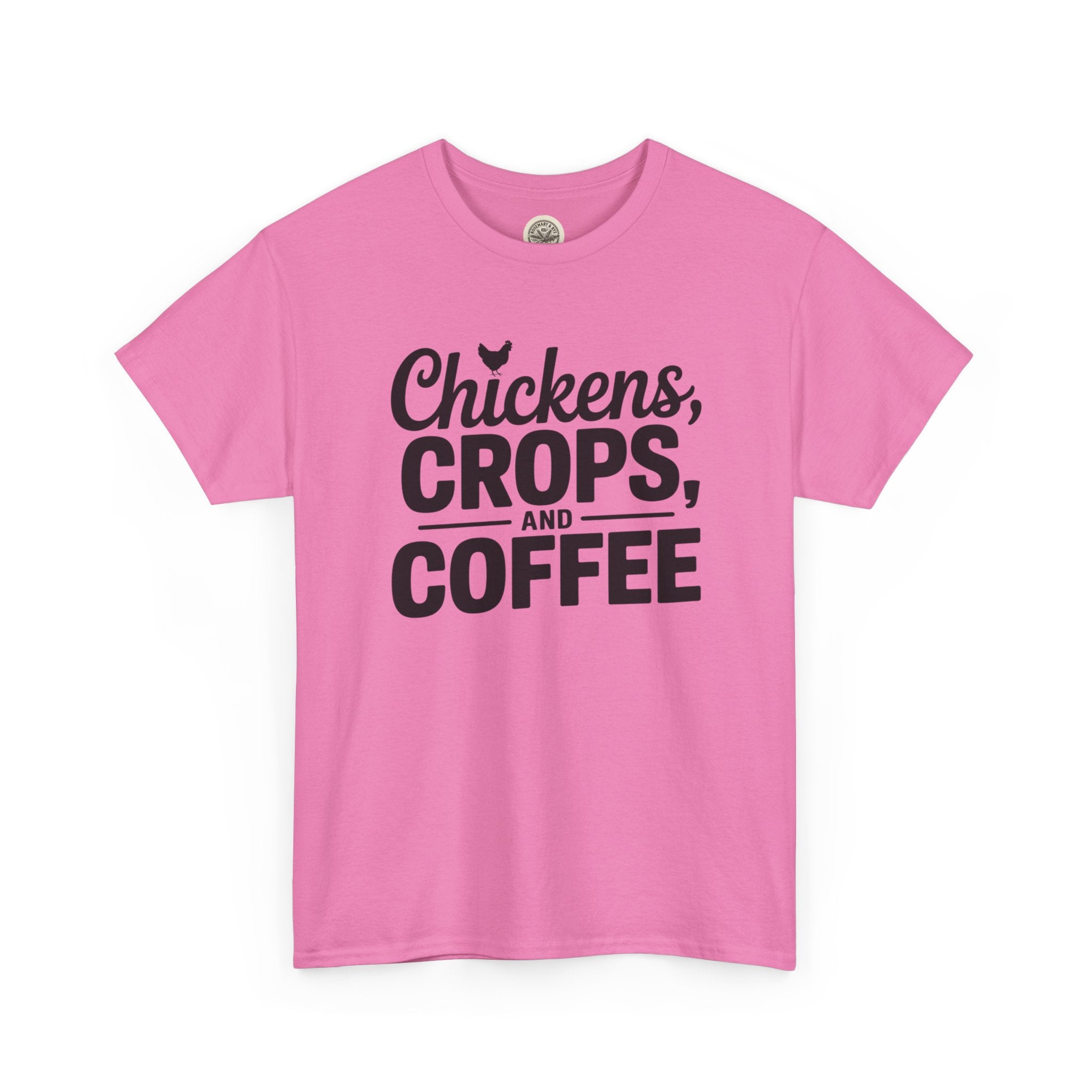 Chickens, Crops and Coffee Tee — Farm Life Graphic T-Shirt