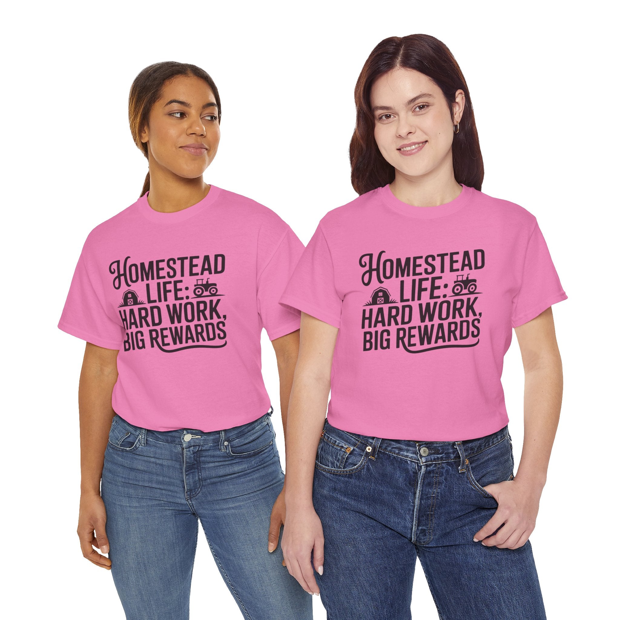 Homestead Life T-Shirt — “Homestead Life: Hard Work, Big Rewards” Farm Tee