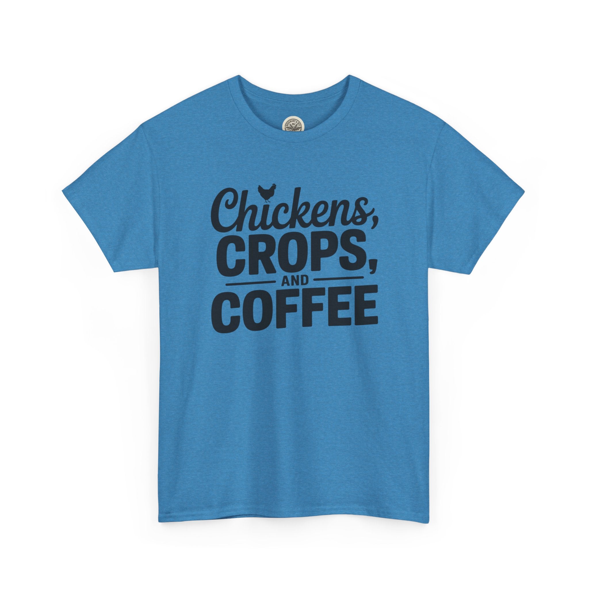 Chickens, Crops and Coffee Tee — Farm Life Graphic T-Shirt