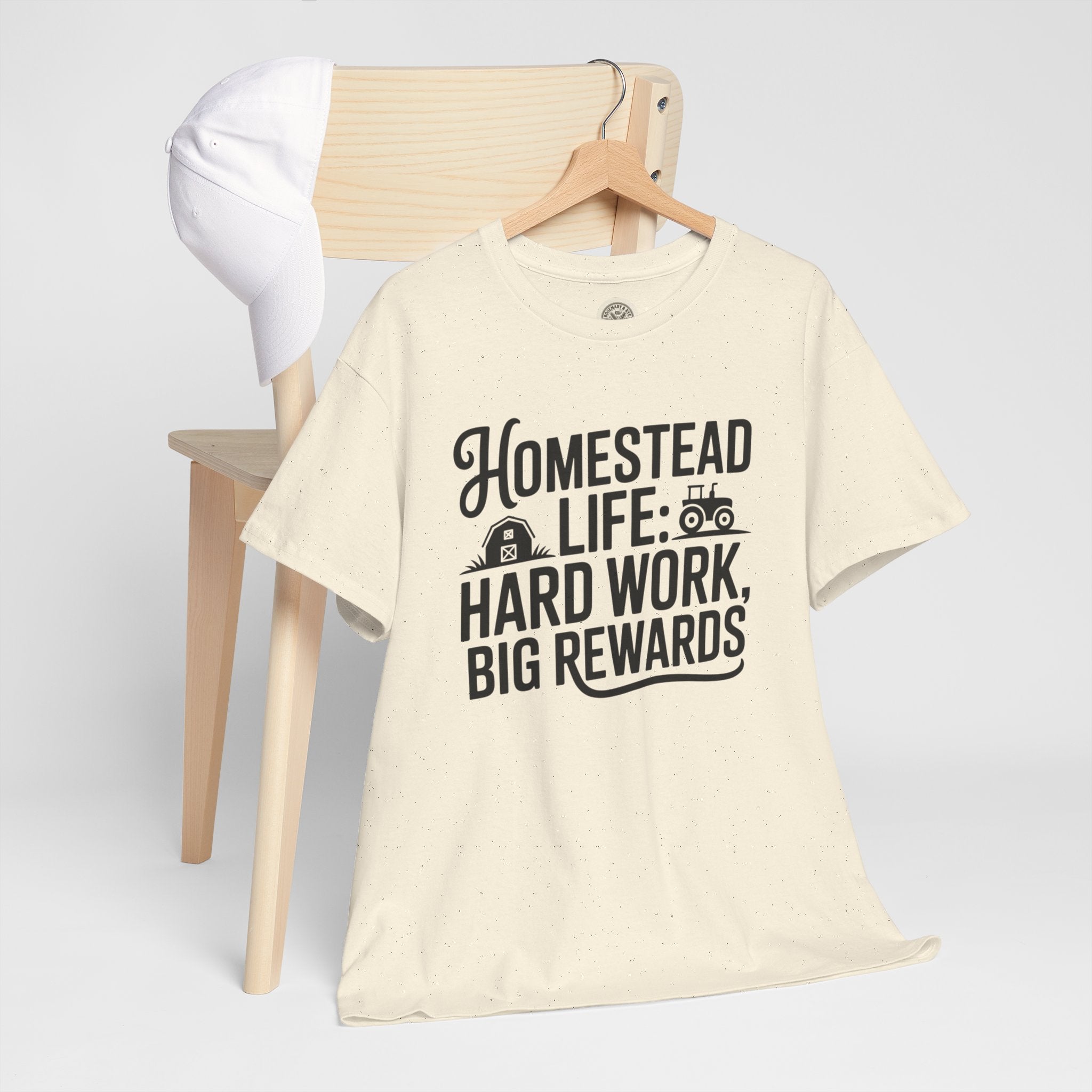 Homestead Life T-Shirt — “Homestead Life: Hard Work, Big Rewards” Farm Tee