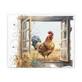 Rooster Window Farmhouse Canvas