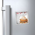 Pumpkin Pie Recipe Magnet — Fall Kitchen Recipe Refrigerator Magnet