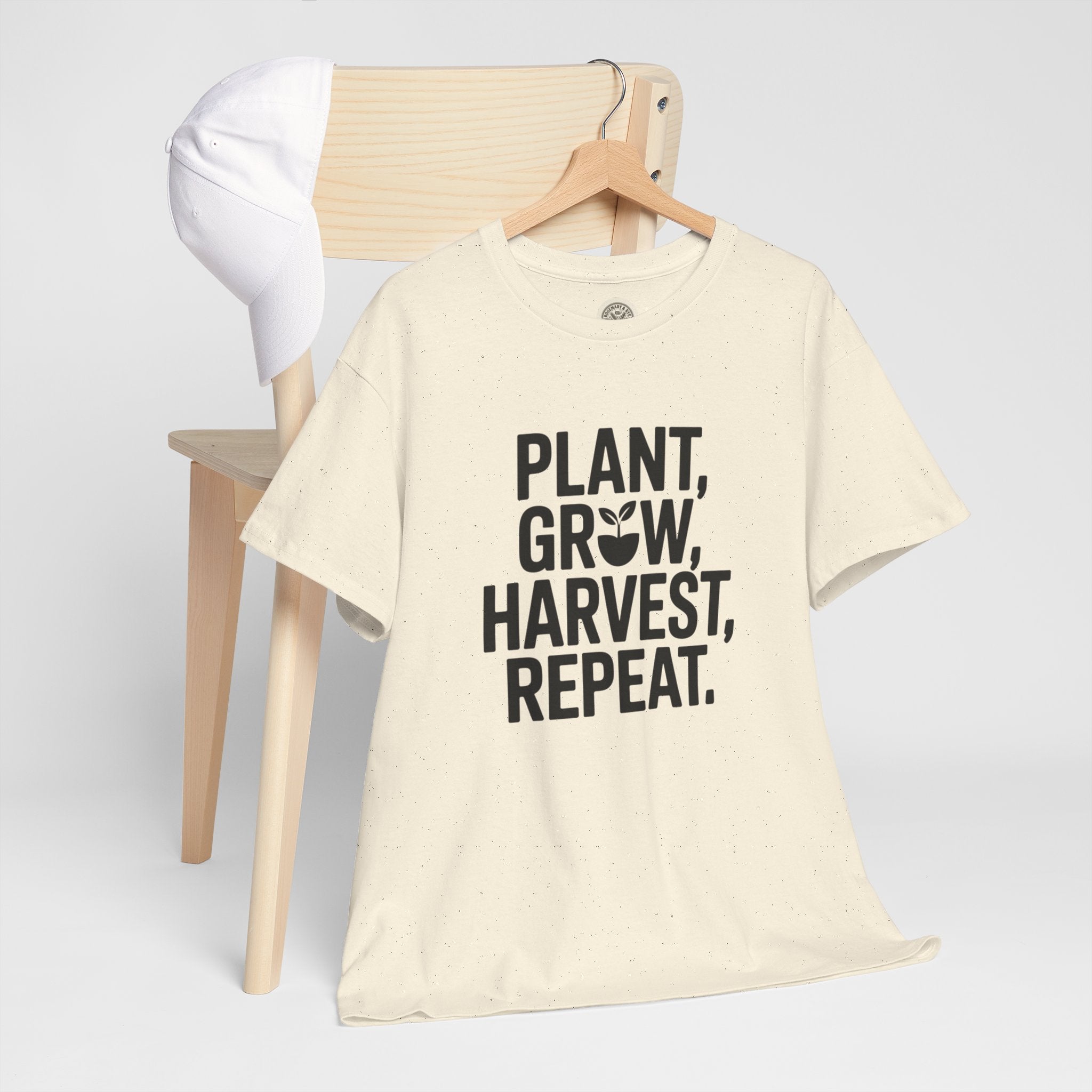 Gardening Tee — "Plant, Grow, Harvest, Repeat."