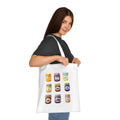 Jar Illustration Cotton Tote Bag — Cute Picnic Market Grocery Reusable Bag