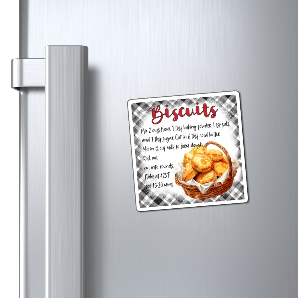 Biscuits Recipe Magnet — Country Kitchen Refrigerator Decor