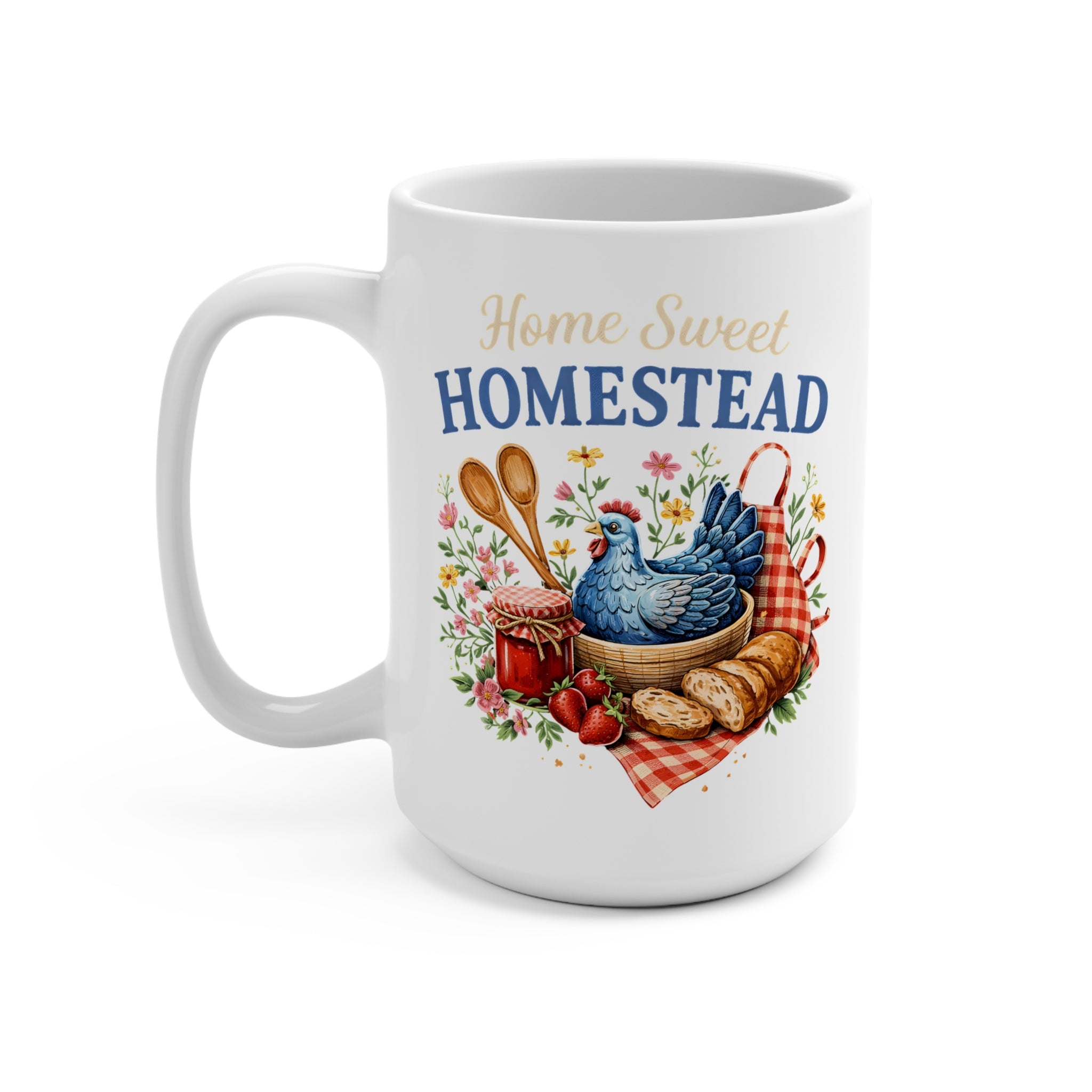 15oz Mug - "Home Sweet Homestead" Country Kitchen Ceramic Coffee Cup
