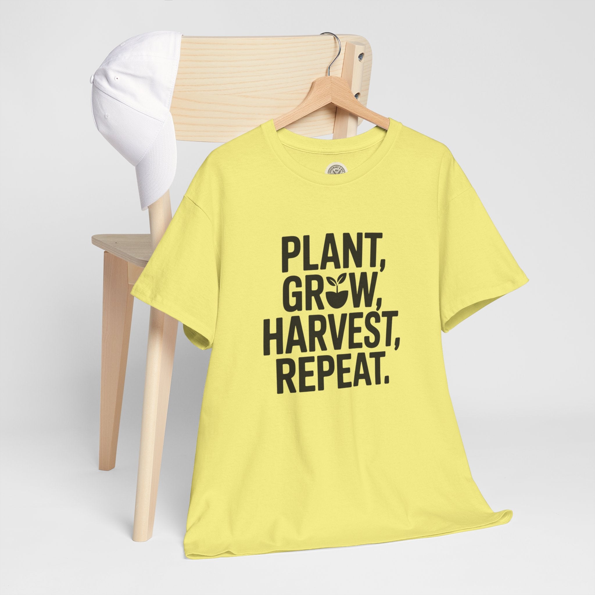 Gardening Tee — "Plant, Grow, Harvest, Repeat."